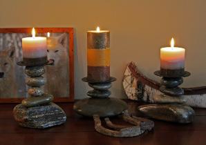 Stone Candle Holders
